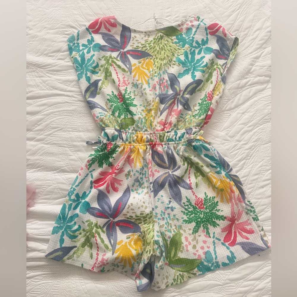 Zara floral girls romper